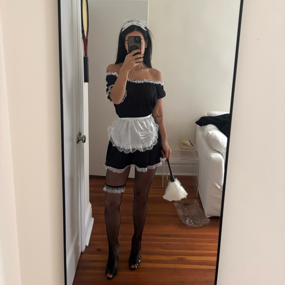 Elegant Black and White Maid Outfit